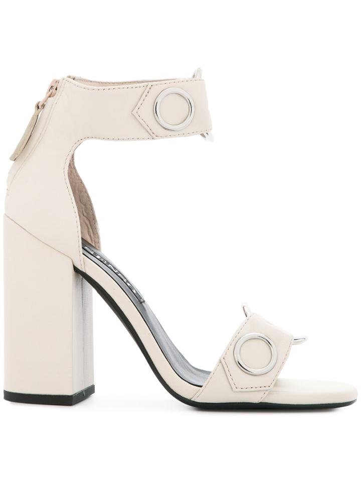 Senso Chunky Heel Eyelet Sandal - White