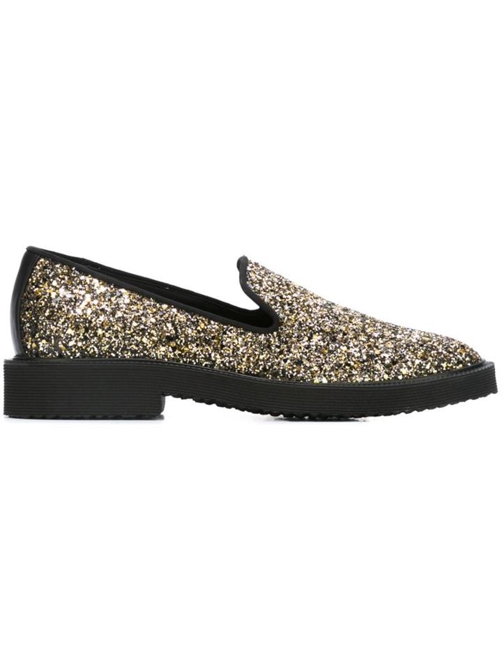 Giuseppe Zanotti Design Glitter Embellished Loafers