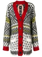 No21 Sequin Fringed Intarsia Cardigan - Black