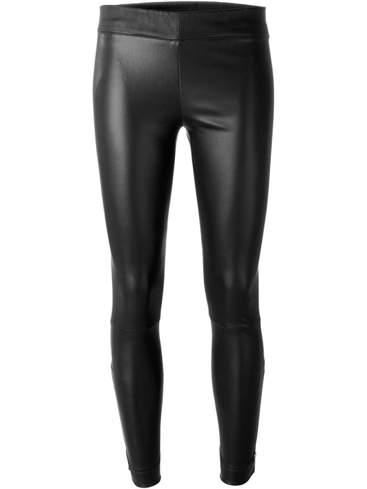 The Row Lenra Leggings, Women's, Size: L, Grey, Cotton/lamb Skin/spandex/elastane