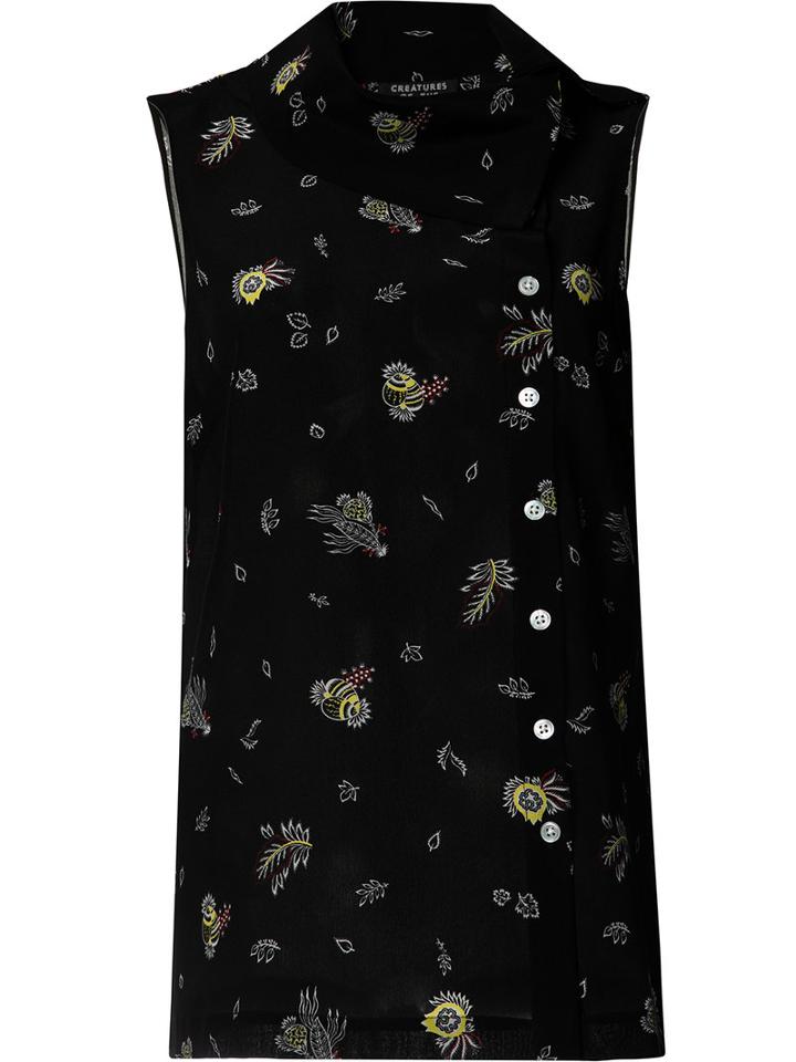 Creatures Of The Wind - Toscar Tank Top - Women - Silk - 6, Black, Silk
