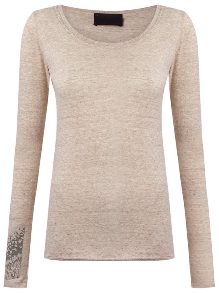 Andrea Bogosian Long Sleeve Top, Women's, Size: P, Nude/neutrals, Cotton