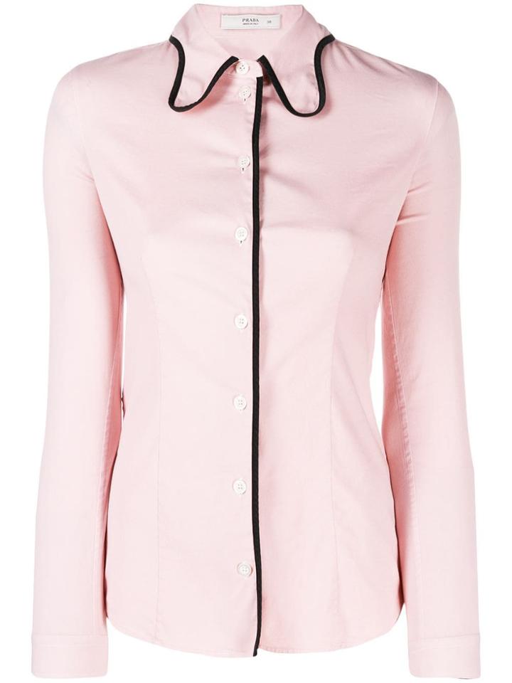 Prada Pre-owned 1990's Contrast Trim Shirt - Pink