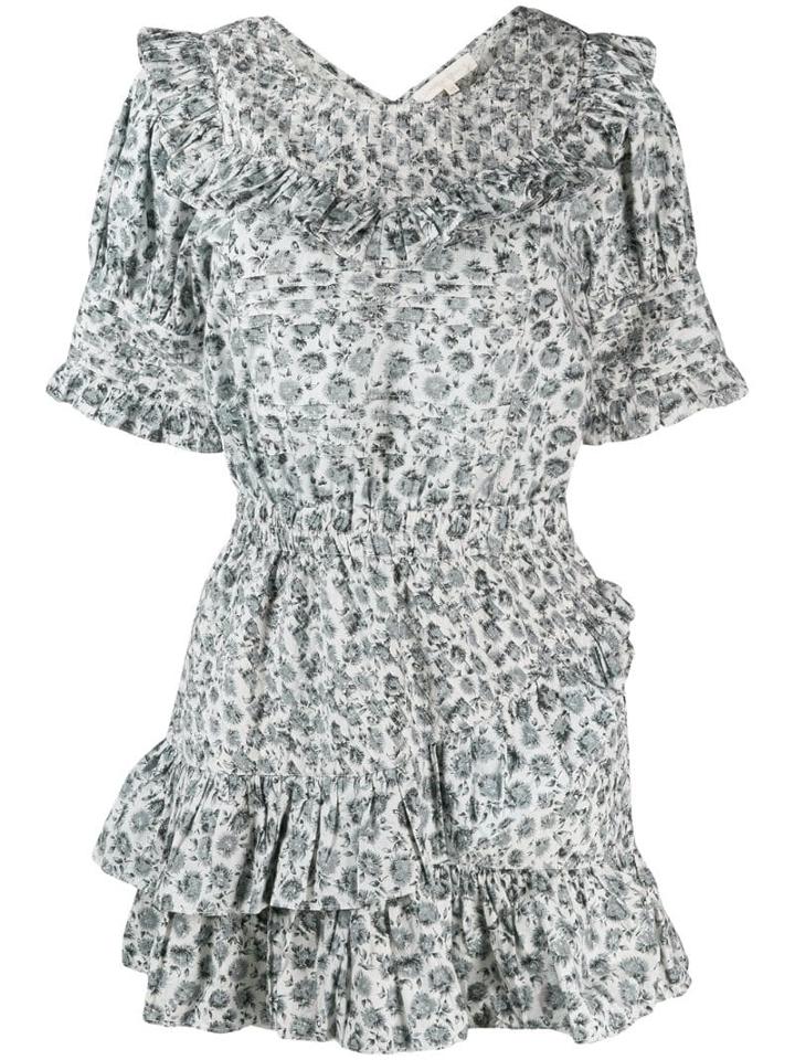 Love Shack Fancy Short Floreen Dress - Grey