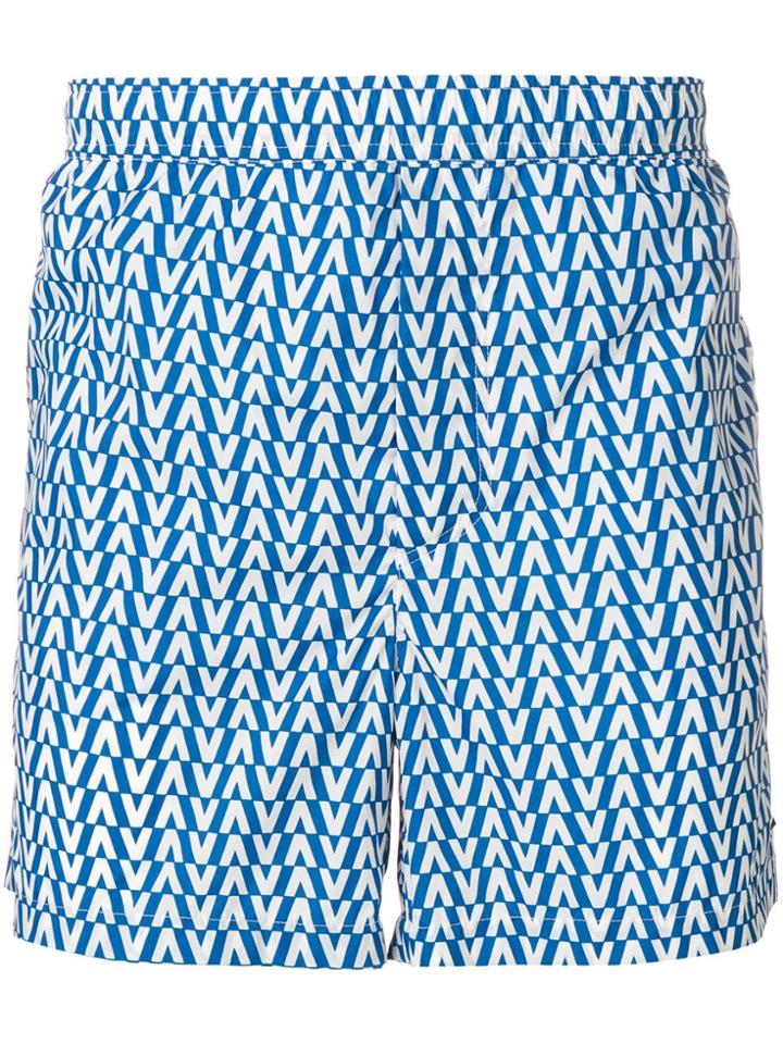 Valentino Optical V Swim Shorts - Blue