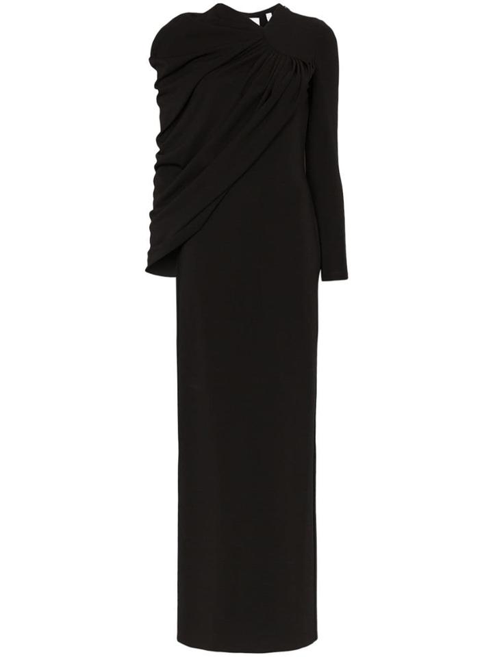 Burberry Draped Maxi-gown - Black