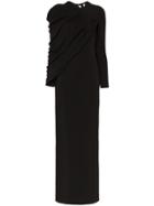 Burberry Draped Maxi-gown - Black