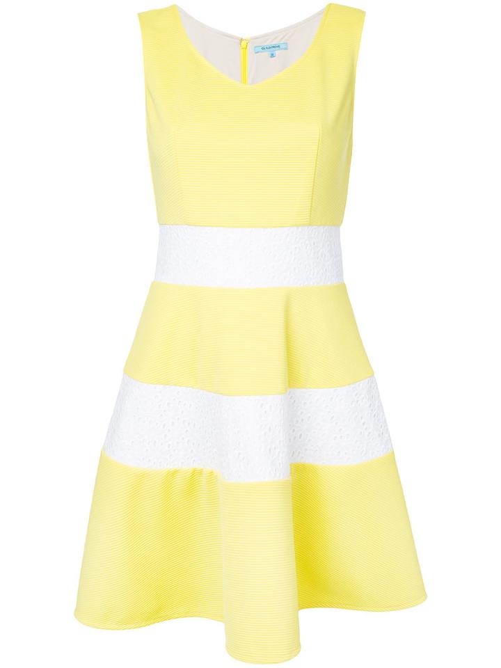 Guild Prime - Striped Mini Dress - Women - Polyester/polyurethane - 36, Yellow/orange, Polyester/polyurethane