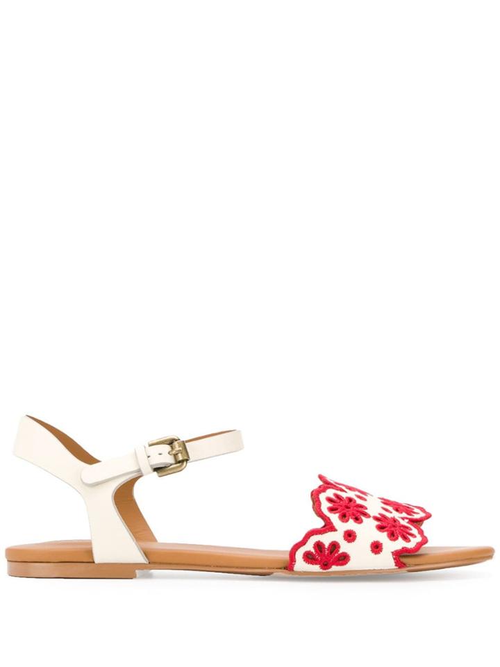 See By Chloé Broderie Anglaise Sandals - White