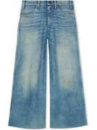 Gucci Denim Pants With Patches - Blue