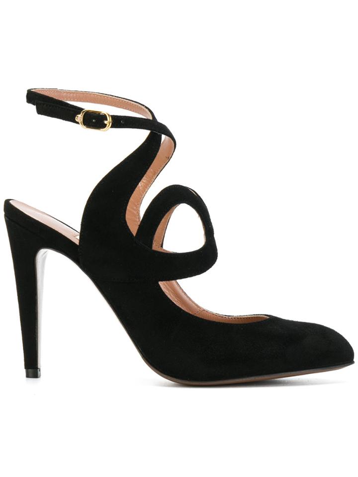 L'autre Chose Curved Strap Pumps - Black