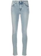 Off-white Embroidered Details Skinny Jeans - Blue
