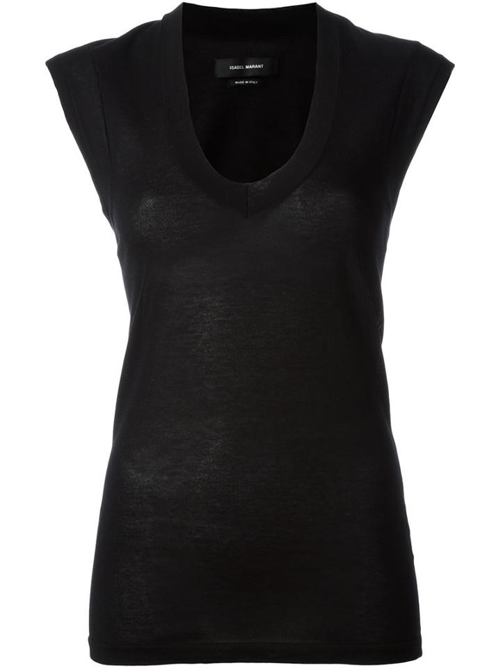 Isabel Marant 'shana' Top, Women's, Size: 38, Black, Cotton/polyamide