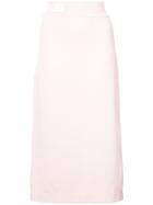 Fendi Logo Waist Soft Pencil Skirt - Pink