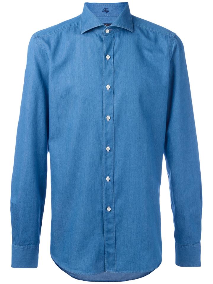 Fay Slim-fit Denim Shirt - Blue