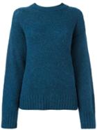 T By Alexander Wang Chunky Knit Jumper, Women's, Size: Small, Blue, Nylon/spandex/elastane/wool/alpaca