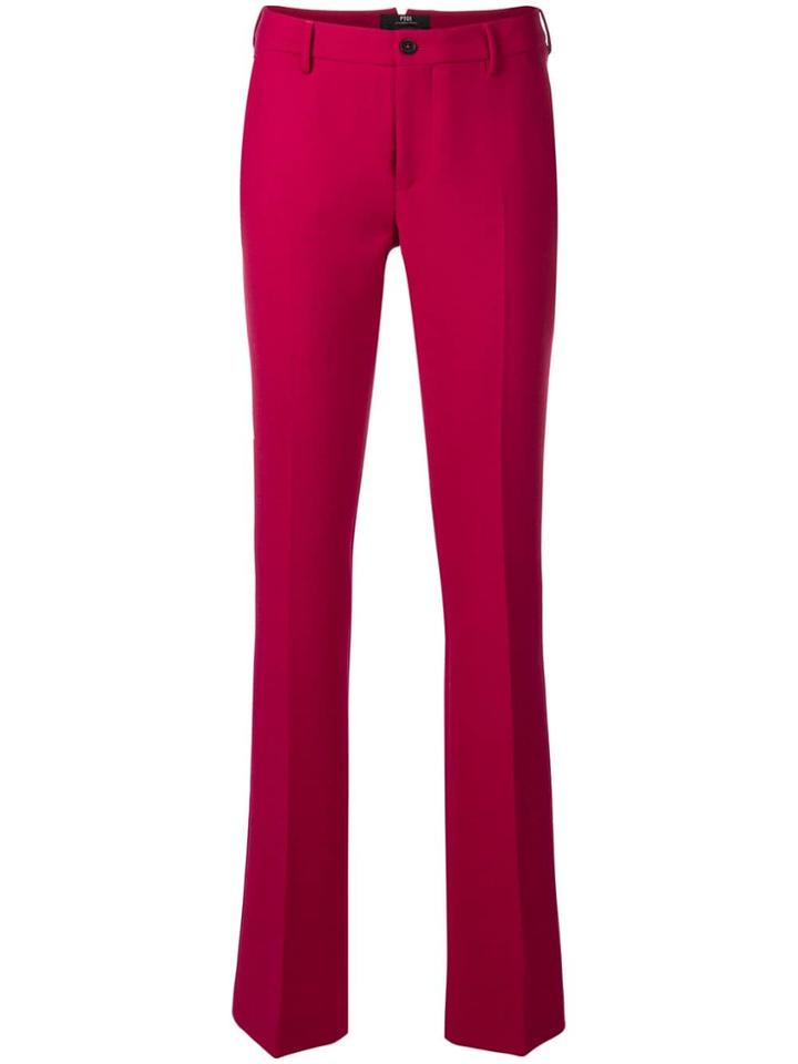 Pt01 Long Flared Trousers - Pink & Purple