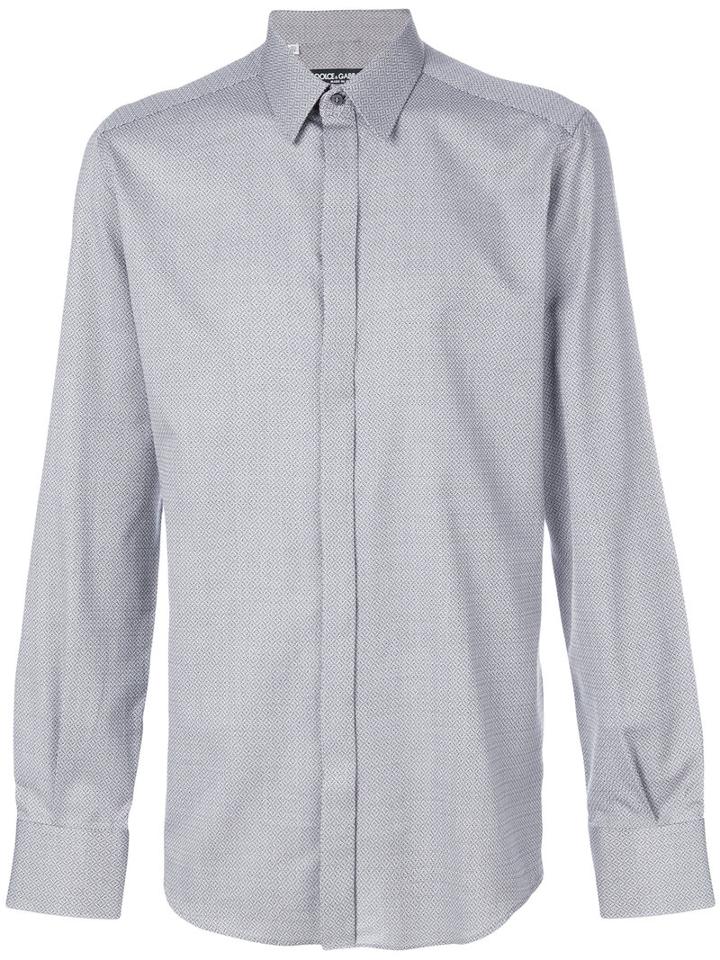 Dolce & Gabbana - Printed Shirt - Men - Cotton - 41, Black, Cotton