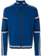 Ps By Paul Smith Funnel-neck Zip-front Cardigan - Blue