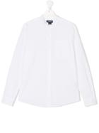 Woolrich Kids Mandarin Collar Shirt - White