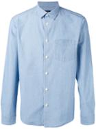 A.p.c. Classic Shirt, Men's, Size: Large, Blue, Cotton