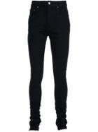 Amiri Raw Edge Skinny Jeans, Men's, Size: 36, Black, Cotton/spandex/elastane
