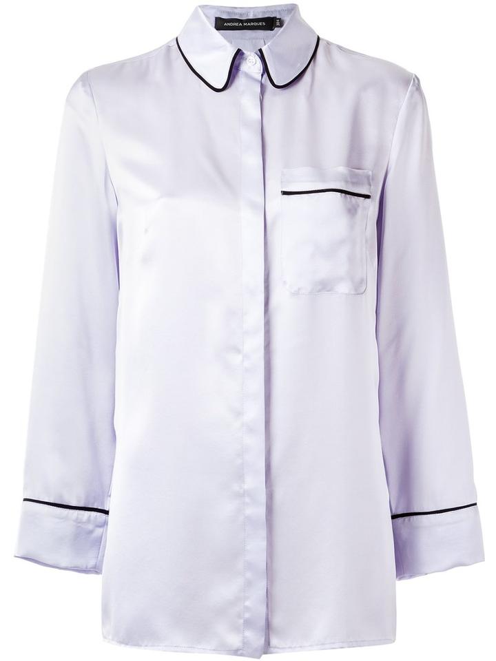 Andrea Marques - Silk Shirt - Women - Silk - 38, Nude/neutrals, Silk