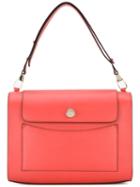 Emporio Armani - Structured Shoulder Bag - Women - Calf Leather - One Size, Women's, Red, Calf Leather