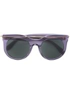 Round-frame Sunglasses - Women - Acetate - One Size, Blue, Acetate, Alexander Mcqueen