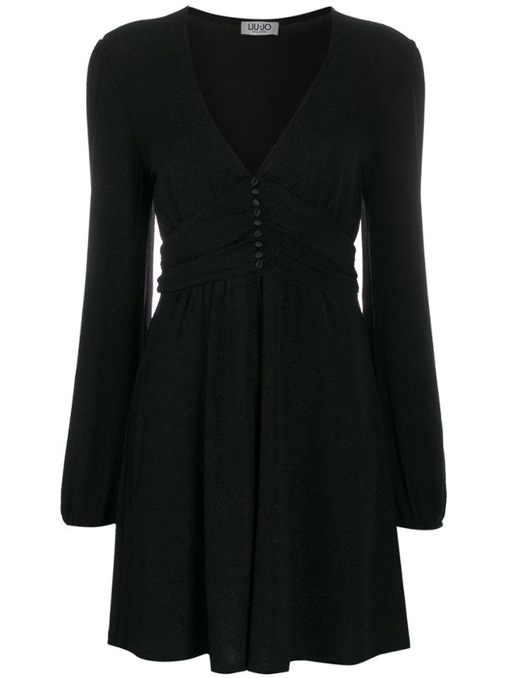 Liu Jo Glitter Detail Fitted Dress - Black