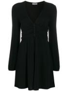 Liu Jo Glitter Detail Fitted Dress - Black