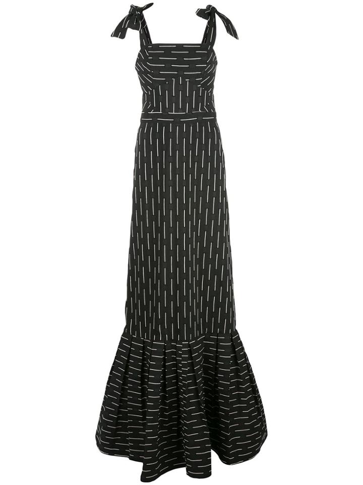 Alexis Symphony Long Fishtail Gown - Black