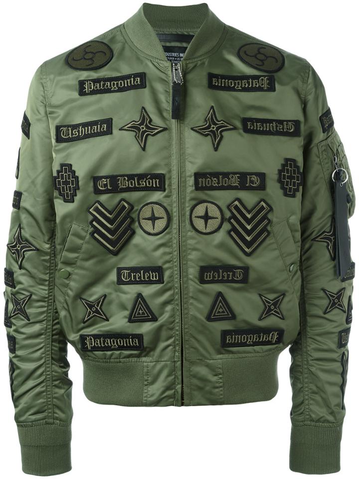 Marcelo Burlon County Of Milan Roldan Alpha Ma-1 Bomber Jacket - Green