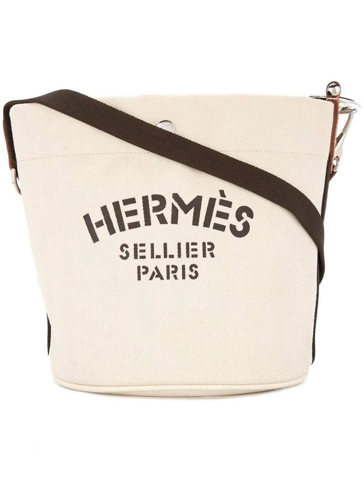 Hermès Vintage Sac De Pansage Shoulder Bag - White