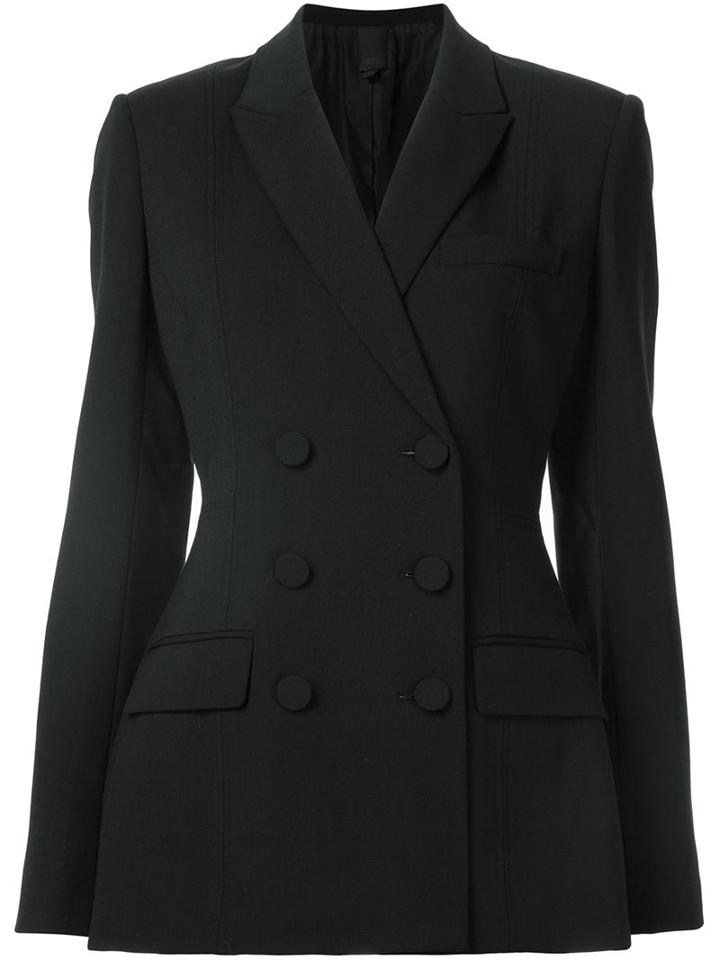 Vera Wang Corseted Double Breasted Jacket