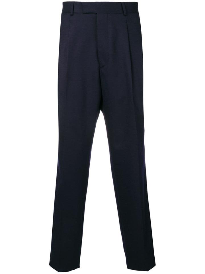 Officine Generale High Rise Tailored Trousers - Blue