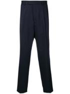 Officine Generale High Rise Tailored Trousers - Blue