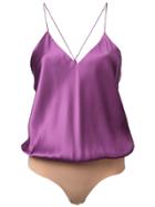 Alix V-neck Bodysuit - Pink & Purple