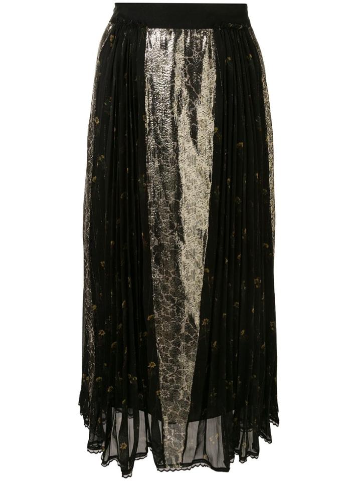 Coach Long Pleated Skirt - Gold