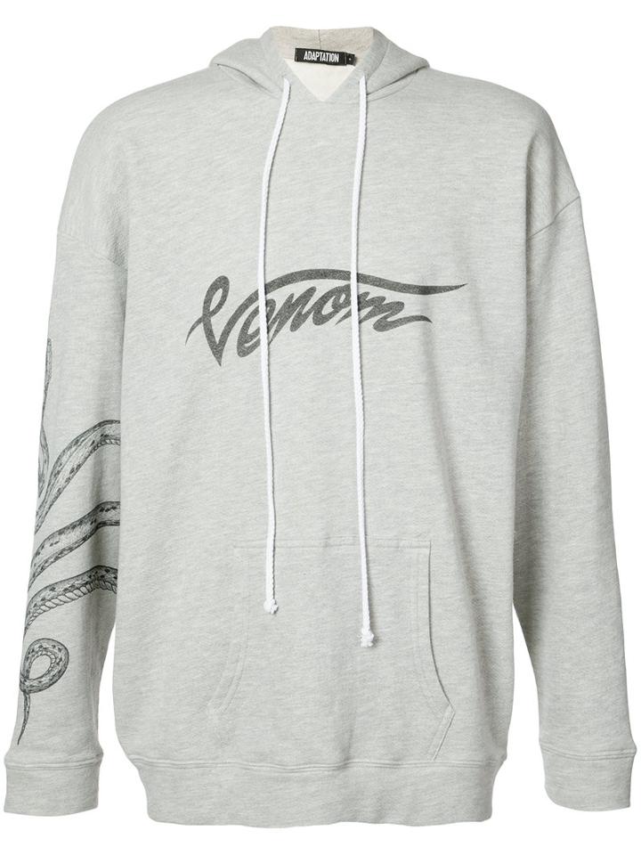 Adaptation - Oversized Venom Hoodie - Unisex - Cotton - S, Grey, Cotton