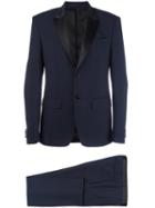Givenchy Contrast Lapel Two Piece Suit, Men's, Size: 46, Blue, Wool/mohair/silk/cotton