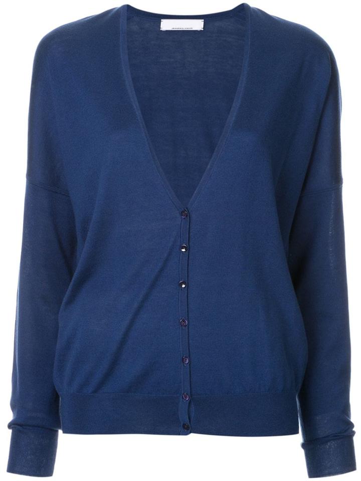 Jean Paul Knott V-neck Cardigan - Blue