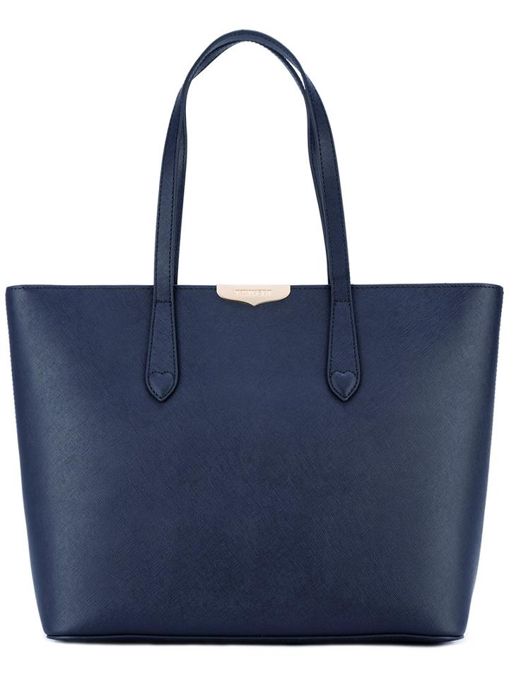 Twin-set - Logo Plaque Tote - Women - Leather - One Size, Blue, Leather
