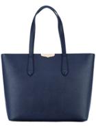 Twin-set - Logo Plaque Tote - Women - Leather - One Size, Blue, Leather