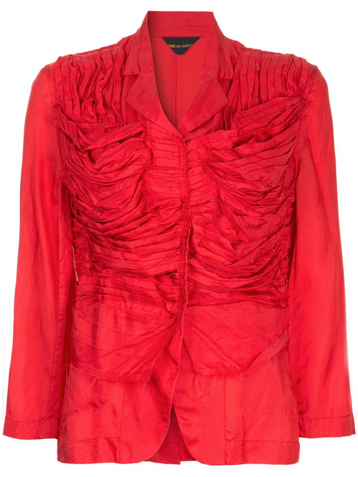 Comme Des Garçons Vintage Ruffle Jacket - Red