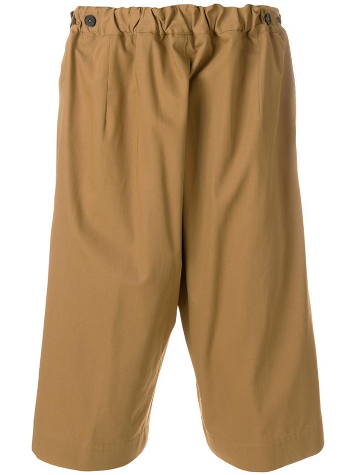 Jil Sander Loose Fit Bermuda Shorts - Brown