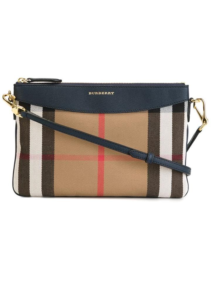 Burberry 'house Check' Cross Body Bag, Women's, Blue