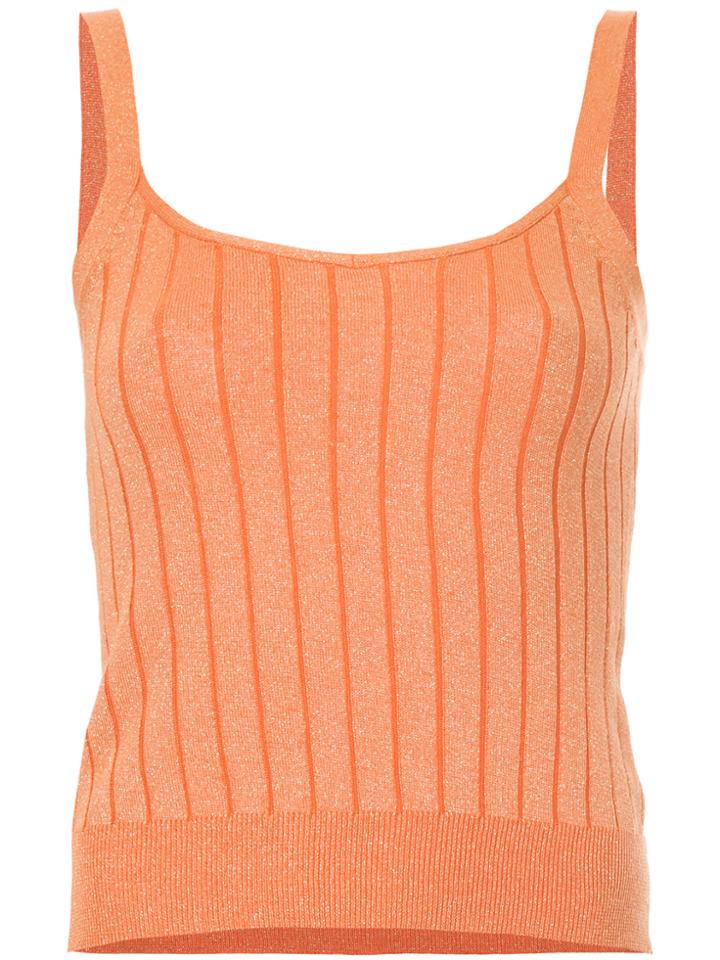 Loveless Rib Knit Vest - Yellow & Orange