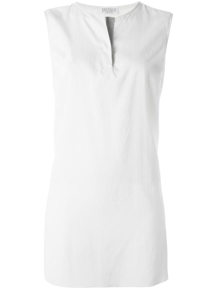 Brunello Cucinelli Sleeveless Top, Women's, Size: Medium, Nude/neutrals, Silk/spandex/elastane/brass