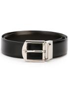 Canali Reversible Belt, Men's, Size: 90, Black, Leather